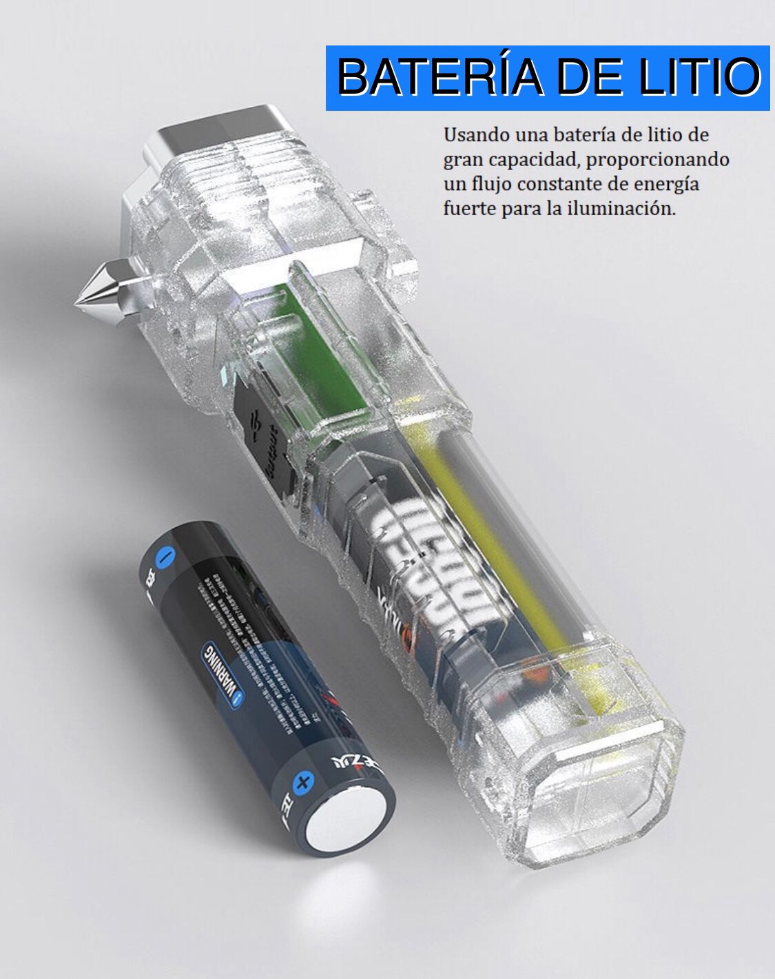 PODEROSA LINTERNA MULTIFUNCIONAL 4 EN 1